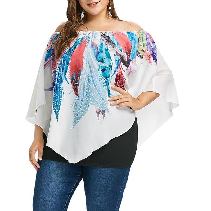 Plus Size Colorful Blouse