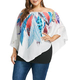 Plus Size Colorful Blouse