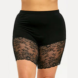 Black Lace Short Leggings Under Skirt