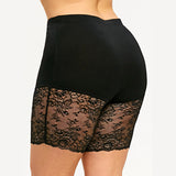 Black Lace Short Leggings Under Skirt