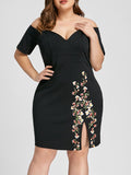 Big Size Floral Printed Party Dress