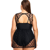 Plus Size Polka Dots Swimsuit