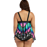 Plus Size Butterfly Printed Swimsuit