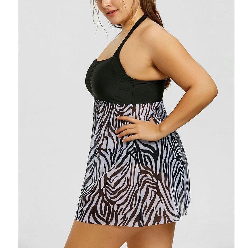 Plus Size Skirted Tankini Swimwear