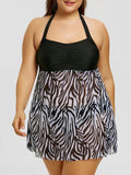 Plus Size Skirted Tankini Swimwear