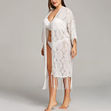 Embellished Lace Cover Up Swimsuit