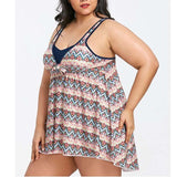 Plus Size Pattern Printed Swimsuit