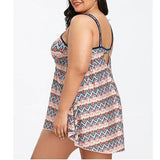 Plus Size Pattern Printed Swimsuit