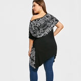 Sleeve Off Shoulder Cape T-shirts