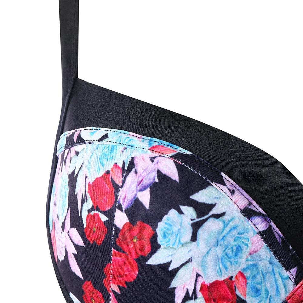 Plus Size Floral Printed Swimsuit