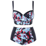 Plus Size Floral Printed Swimsuit