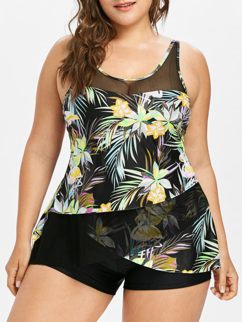 Sexy Mesh Floral Swimsuit