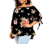 Plus Size Floral Printed Blouse