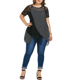 Lace Mesh Partchwork Long Blouse