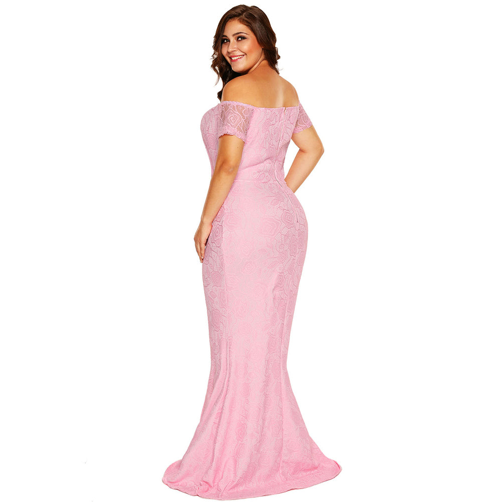 Off Shoulder Lace Mermaid Dress