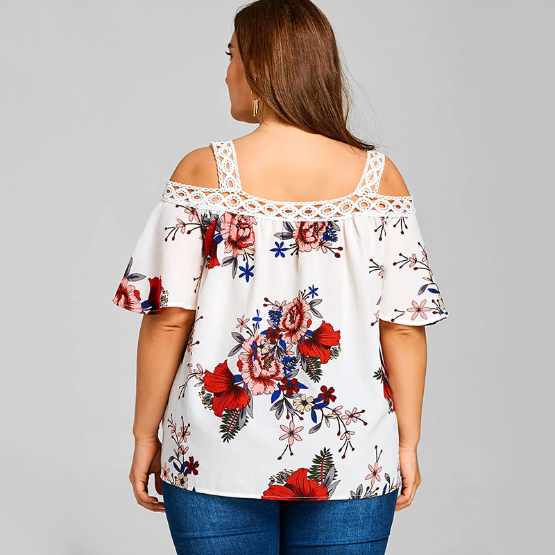 Floral Printed Loose Tops Women Clothes