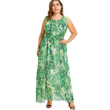 Boho Print Plus Size Maxi Dress