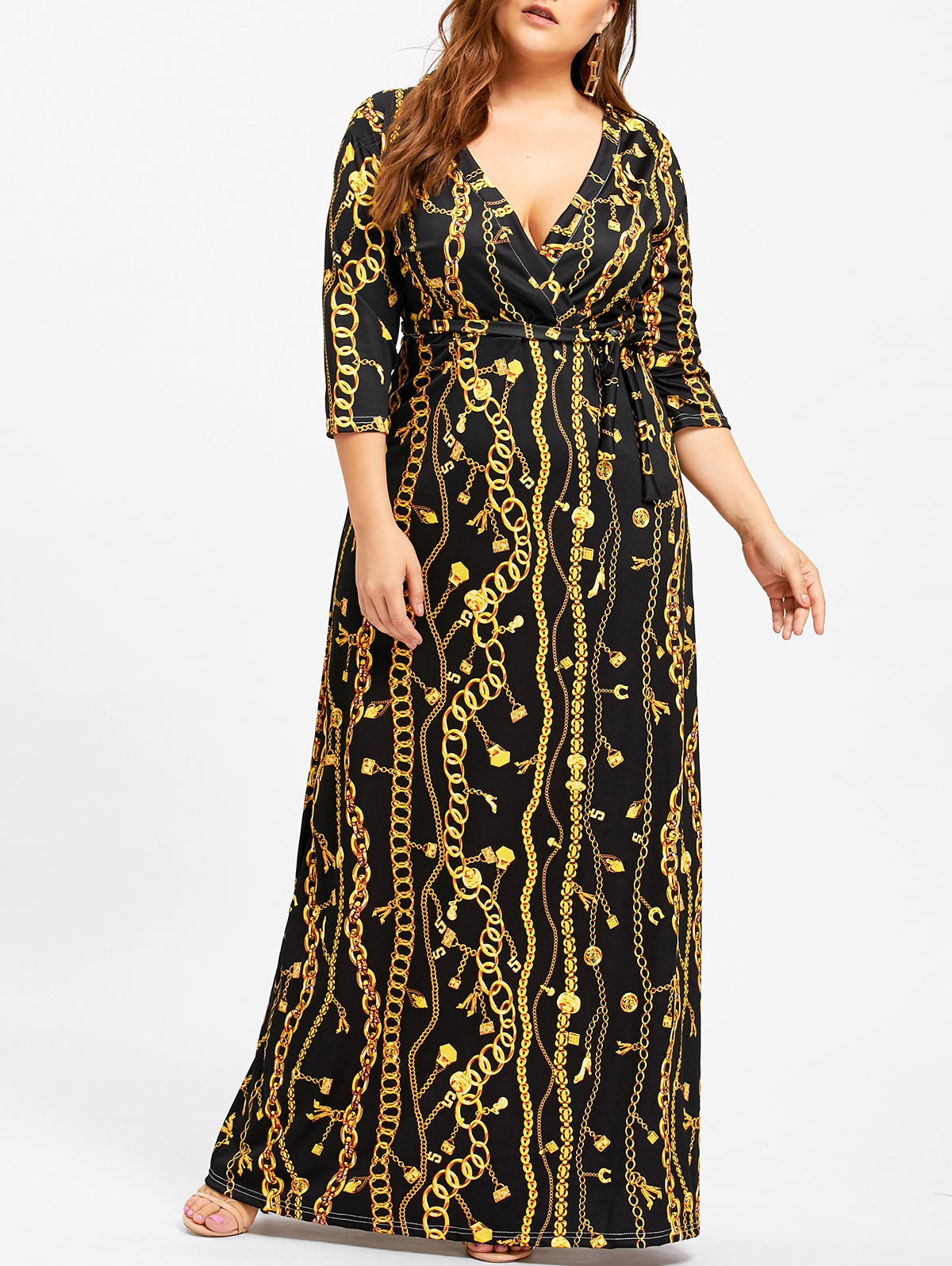 Plus Size Dress Women Boho Maxi Dress