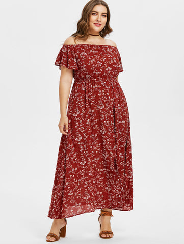 Plus Size Boho Style Long Dress