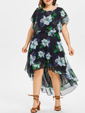 Plus Size Floral Printed Boho Maxi Dress