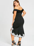 Off The Shoulder Split Mermaid Dress