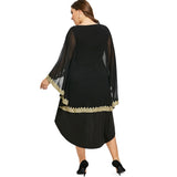 Black Long Sleeve Chiffon Party Dress